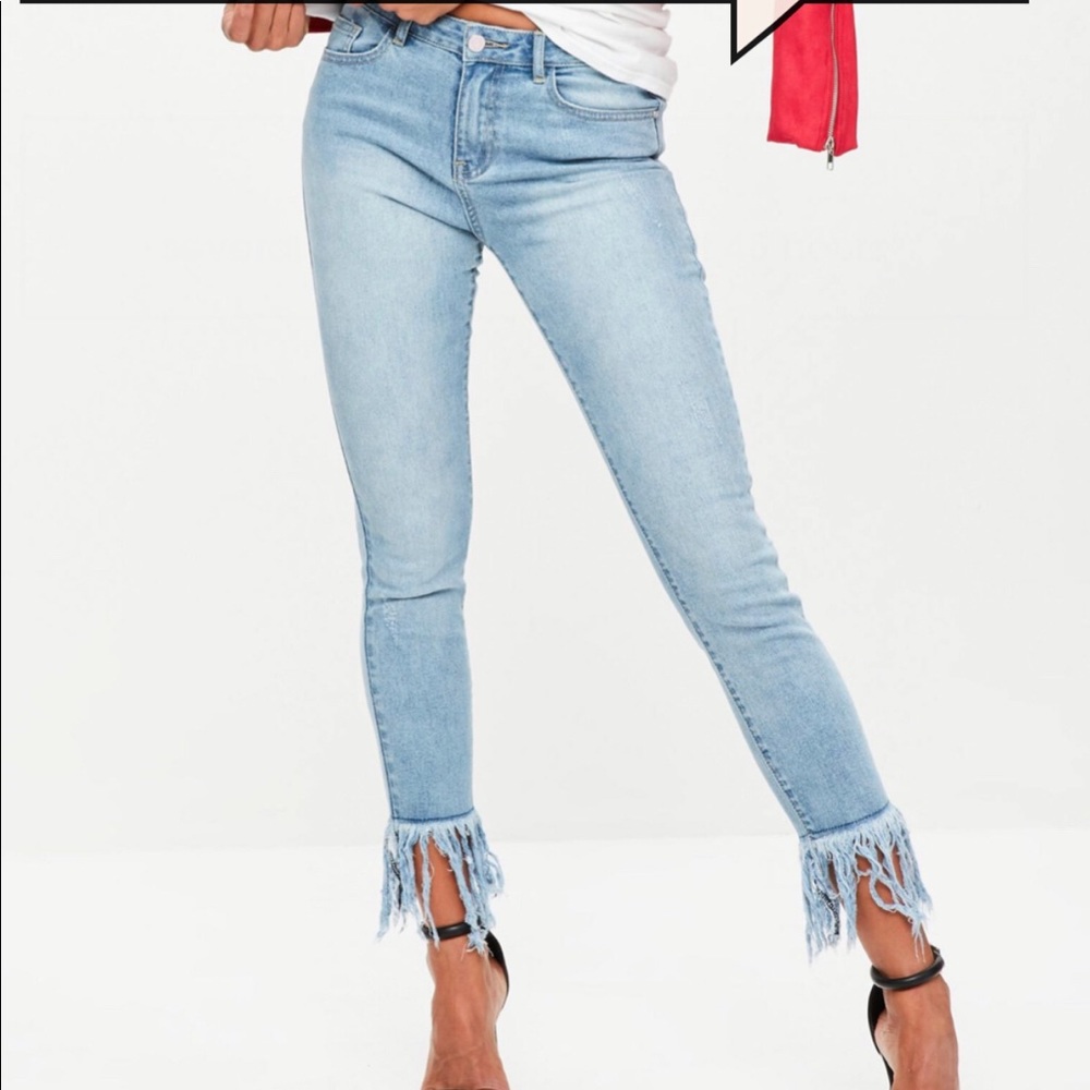 Frayed hem jeans. BRAND NEW.